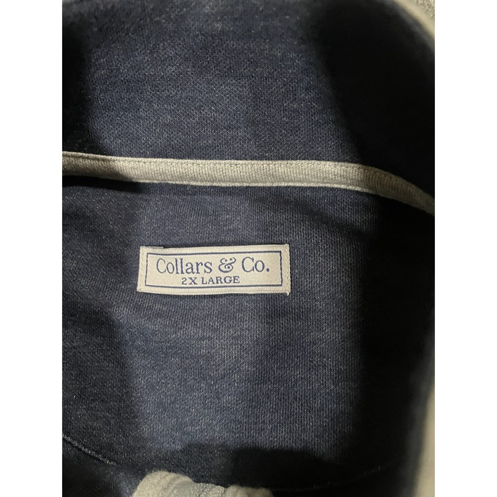 Collars & Co. Pullover Mens 2XL Gray Half Zip Sweater Modal Blend Casual - Picture 3 of 8